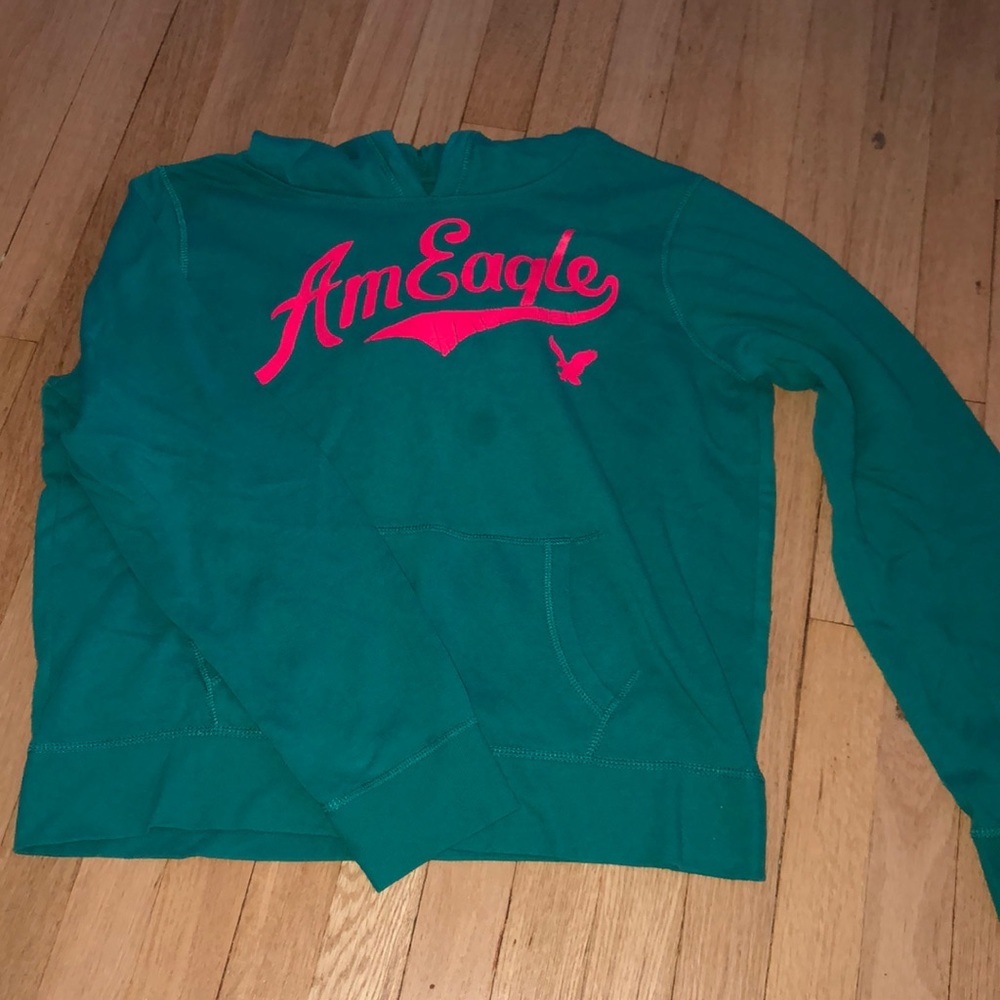 Teal and pink sweatshirt
